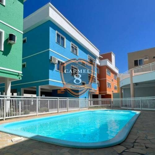 Apto 2 quartos em residencial com piscina para 6 p